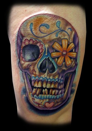 Realistic Sugar Skull Tattoodenenasvalencia